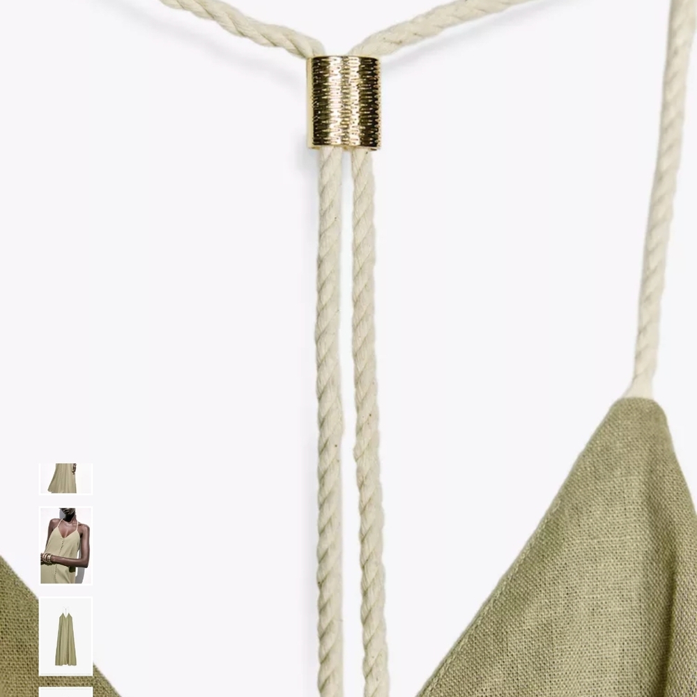 Zara Light Tan Maxi Dress - Picture 10 of 14